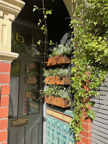 Wall mounted rustic planter - wall,