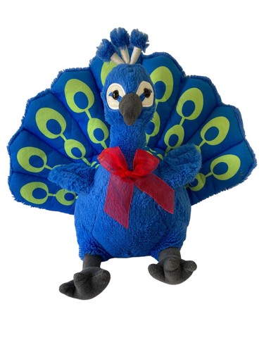 Peacock stuffed animal plush - stuffed,