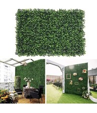 Artificial Grass Panel 60*40cm Wall Art Fence Foliage Greenery Decoration 12Pc