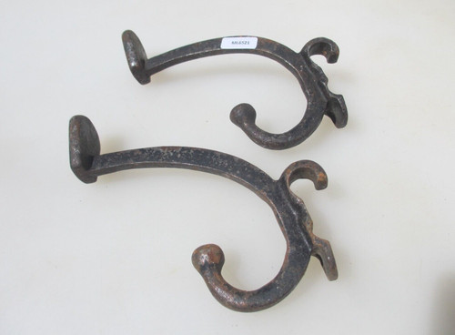 Antique iron coat hooks hat - coat,