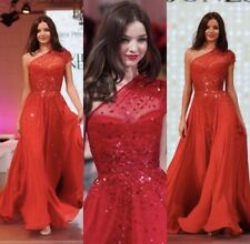 Red Silk Chiffon Celeb Boutique Ball gown/Prom dress - Size 10 - Stunning