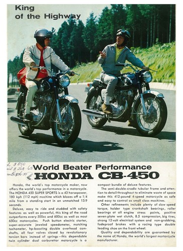 Honda brochure cb450 450 - honda,