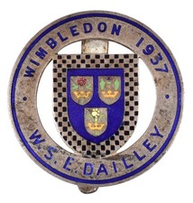 Lawn Tennis Association Wimbledon Tennis Tournament 1937 Officials Enamel Badge