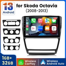Android 13 Auto Head Unit Carplay Radio GPS DAB For Skoda Octavia 2008-13 SWC BT