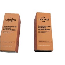 2 X  Lacura Illuminating Priming Moisturiser 50ml Elemis Dupe