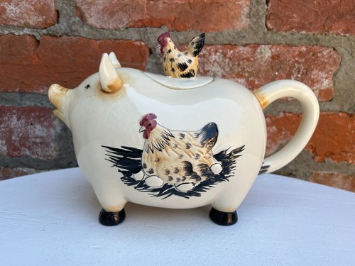 Pig chicken teapot by the - pig, &
