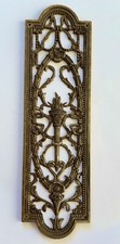 Vintage Brass Pierced Finger Plate + Screws