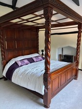 Antique four poster bed