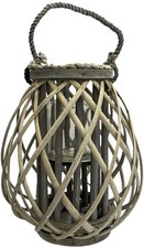 Wooden Cage Lantern Pillar