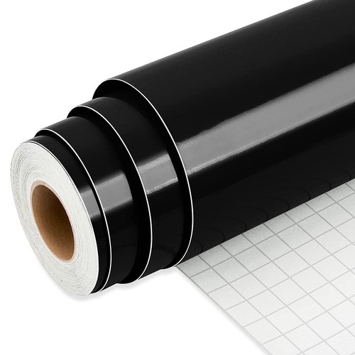 Black vinyl permanent glossy - black,