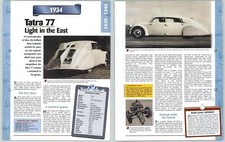 Tatra 77 - 1930/1940 A Century Of Cars - Hachette Page