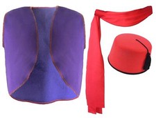 Adults 3 Piece Aladdin Arabian Street Rat World Book Day Movie Fancy Dress