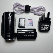 Panasonic HC-V130 HD Handheld Camcorder Tested + Charger, Battery, 8GB SD Card