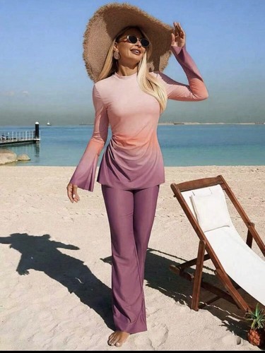 Women pink modest - women’s, swimwear