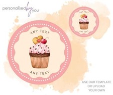 PERSONALISED CUSTOM ROUND PRINTED STICKERS CUSTOM LOGO LABELS BUSINESS CUPCAKES