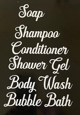 6 x Mrs Hinch Inspired  Bathroom Vinyl Decal Sticker Labels