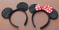 Minnie Mouse and Mickey Mouse Soft Foam Ears on Headband, Girls Boys UK