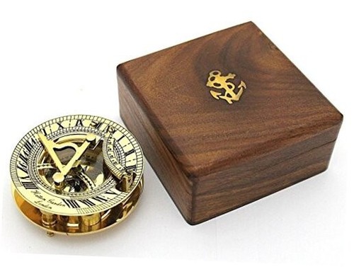 Solid brass sundial - brass,