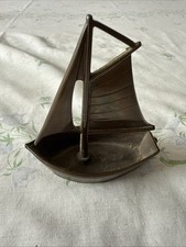 Vintage Brass sailing Boat or Yacht ornament 