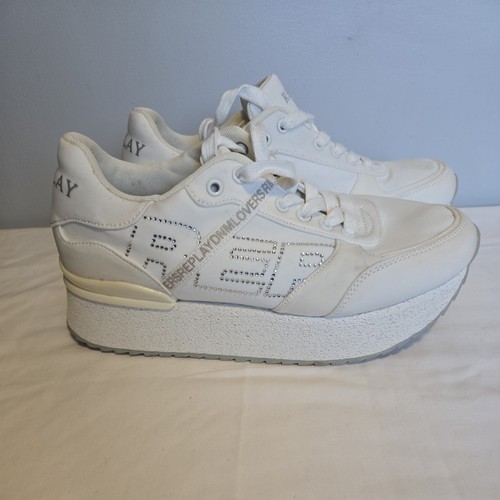 Replay white trainers shoes - white,