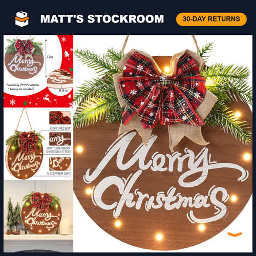 Christmas door sign with - sign, 12