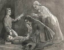 Pre raphaelite style scene - pre-raphaelite,