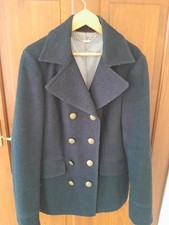 LAURA ASHLEY Blue Coat size Uk 10 Womens Double Breasted Outdoors Outerwear