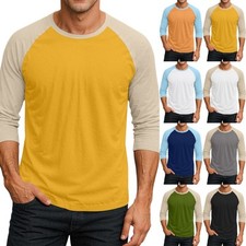 Mens 3/4 Sleeve Baseball
