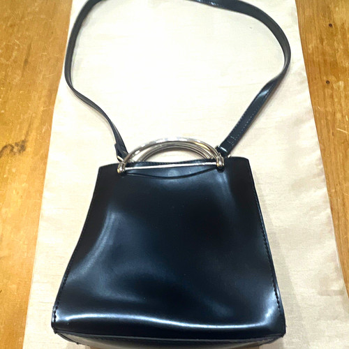 Topshop black leather top - topshop,
