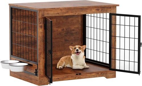 Dog crate furniture wooden - furniture,