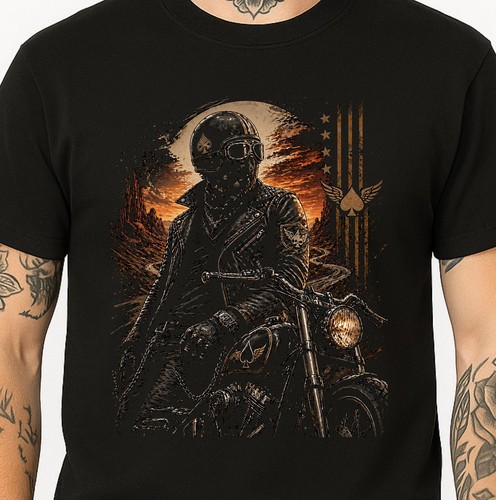 Biker motorcycle graphic - biker,