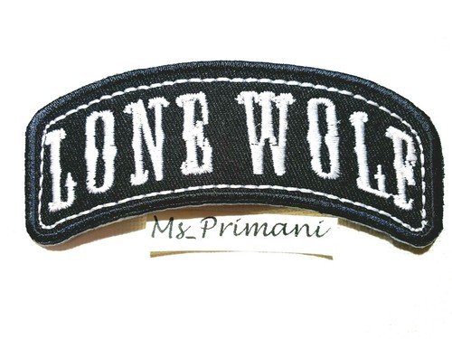 Embroidered lone wolf - embroidered,