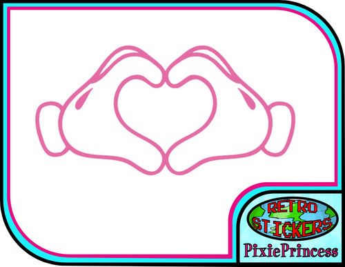 Love hands heart vinyl - love,