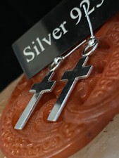Silver Cross Earrings 
