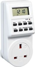 Plug-in Programmable Digital Timer Mains Plug Socket 24hr & 7 Day Weekly Timers