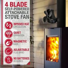 Magnetic Heat Powered Hot Air Circulation Stove Fan Grade A Used