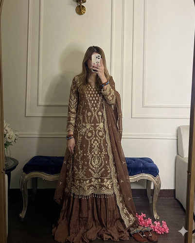 Designer brown embroidered - designer,