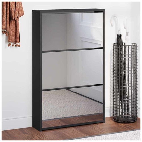 Shoe cabinet black engineered - black,