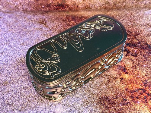 Art nouveau style silver tone - art,