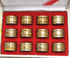 Set of 12 Vintage Brass Napkin
