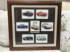 TVR Classic Car Cards - Golden Era -Framed - Taimar, Griffith, Vixen, Grantura