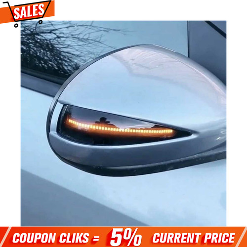 Led black wing mirror - black,