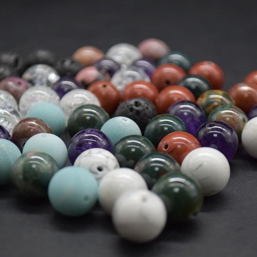 12mm round beads - round, single