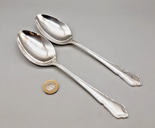 Pair of Sheffield Silver Plated Serving Table Spoons - Dubarry Pattern 21cm