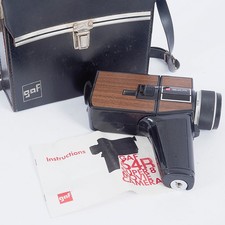 VINTAGE  GAF 64 R SUPER 8mm ZOOM CINE CAMERA c.1971-2 With CASE & INSTRUCTIONS