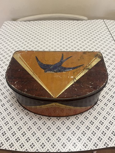 Vintage blue bird - blue, tin