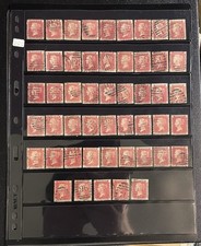 Sg43 penny red stamps x50 - red,