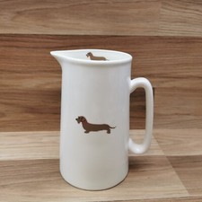 Crown Trent of Bond Street White Jug Dachshund Design by Emily Bond