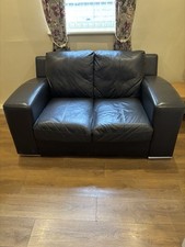 Brown seater leather sofa - 2,
