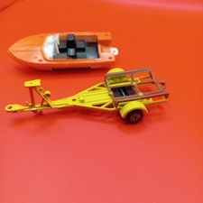 Matchbox Speed Kings Boat And Trailer, K-25, 1:36, Die Cast, 1971, #2 Original.